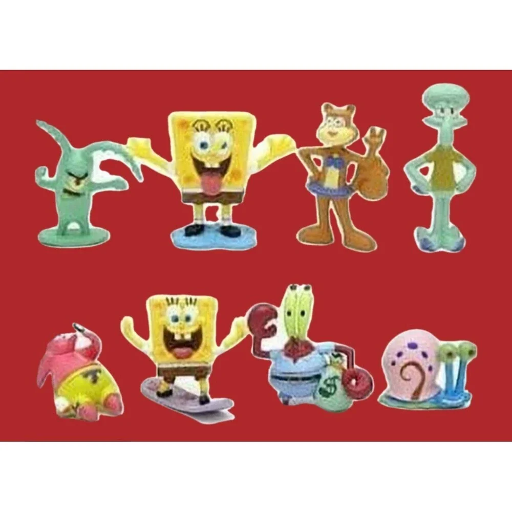 Nickelodeon SpongeBob & Friends Cake Toppers - Yellow, Blue, Brown, Red, Green